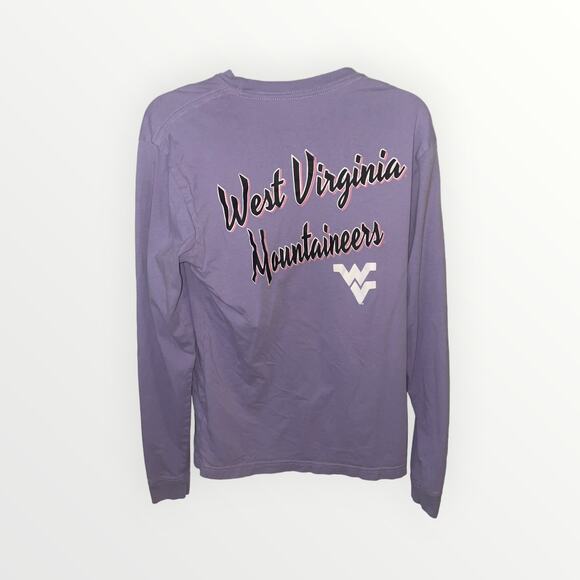 West Virginia Mountaineers Long sleeved Purple tee sz S - Picture 2 of 3